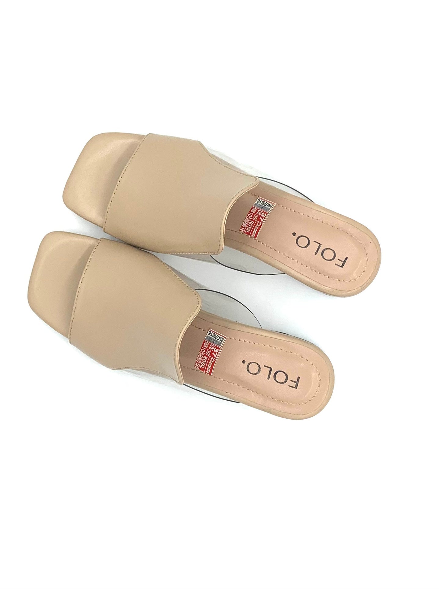 FOLO – Sandale à talon Beige