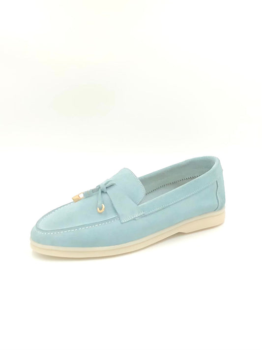 FOLO - Mocassin cuir en bleu clair