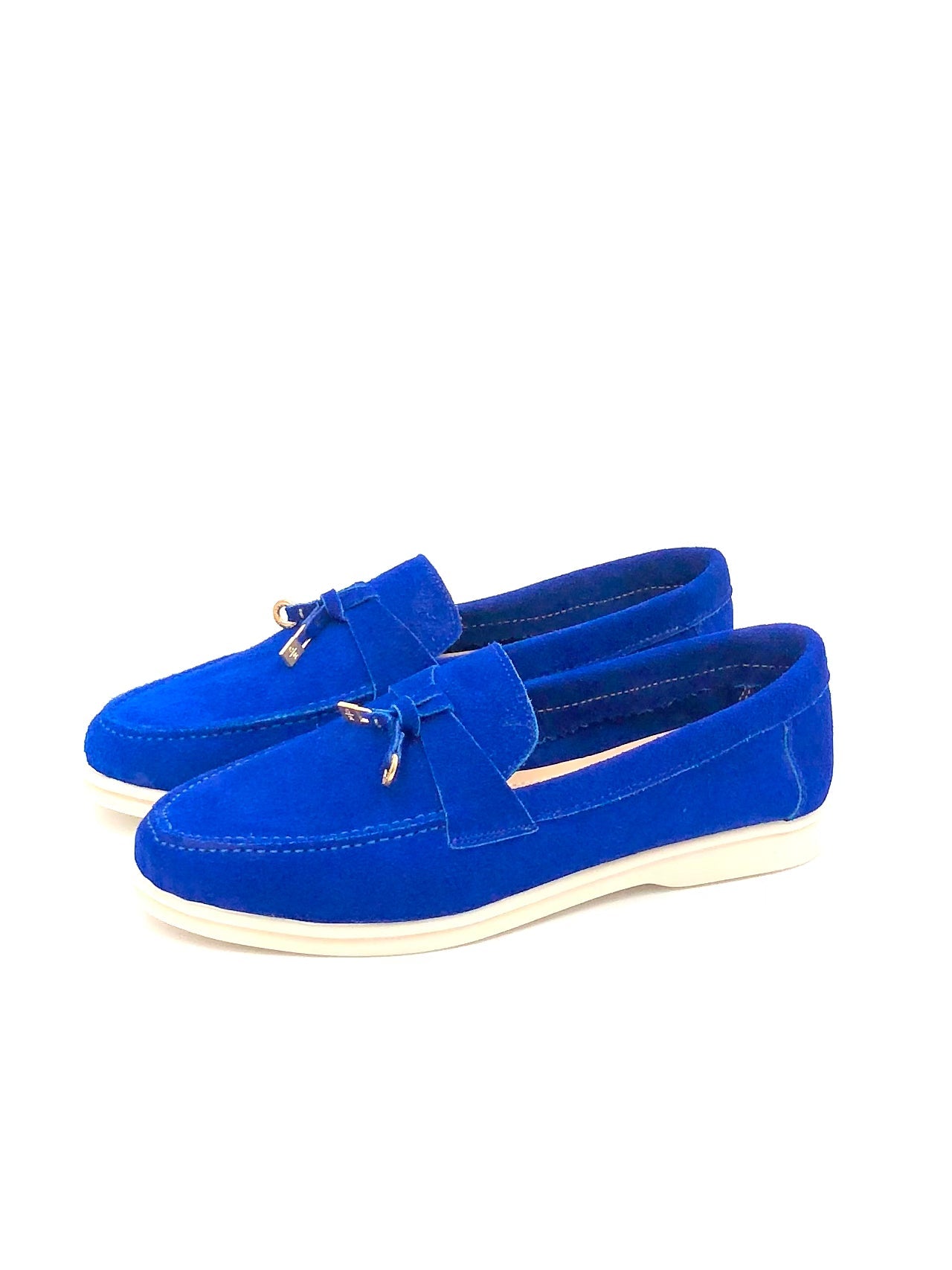 FOLO - Mocassin cuir en blue royal