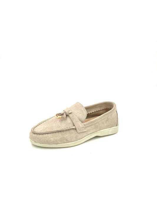 FOLO - Mocassin cuir en beige