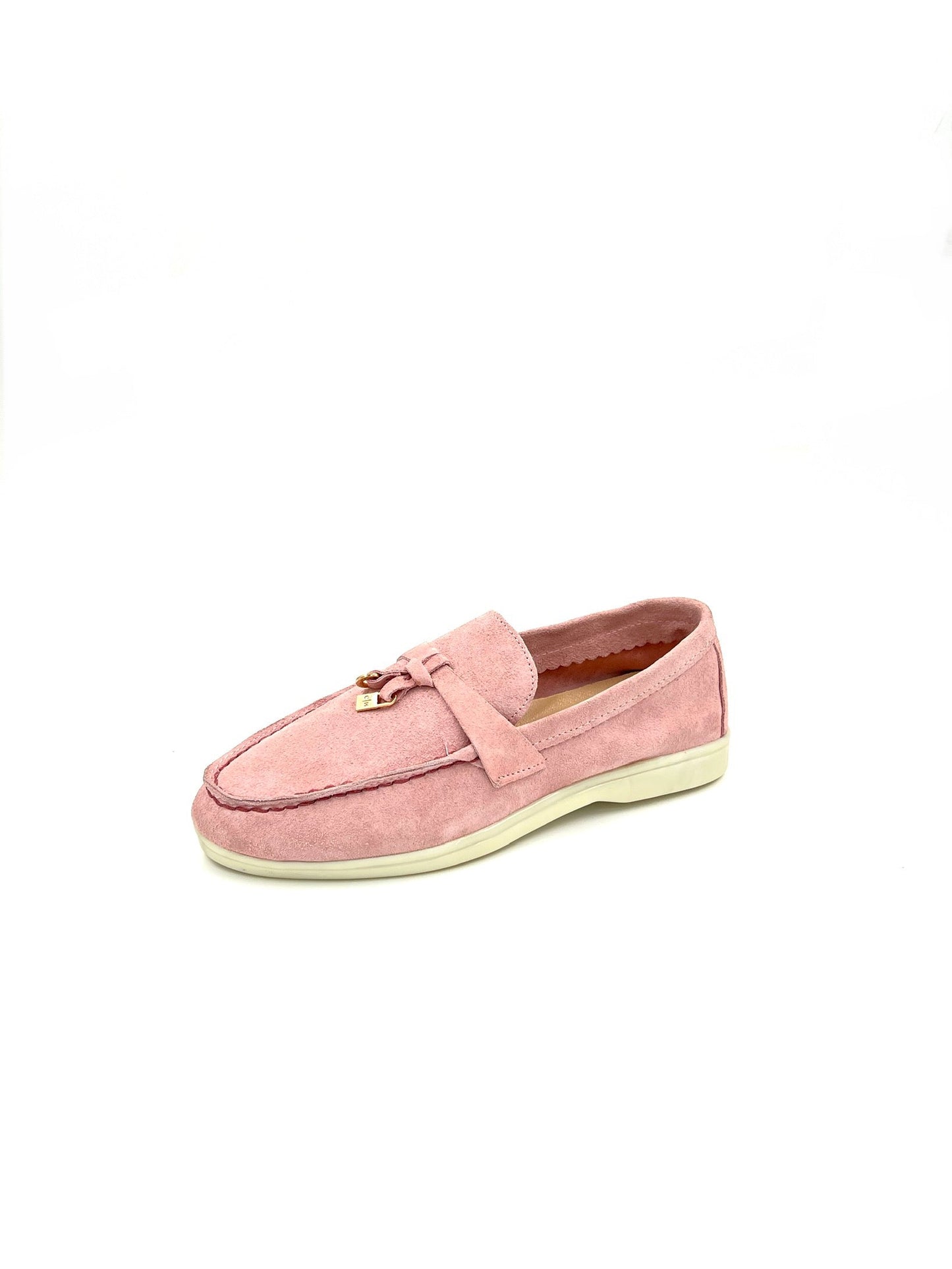 FOLO - Mocassin cuir en rose