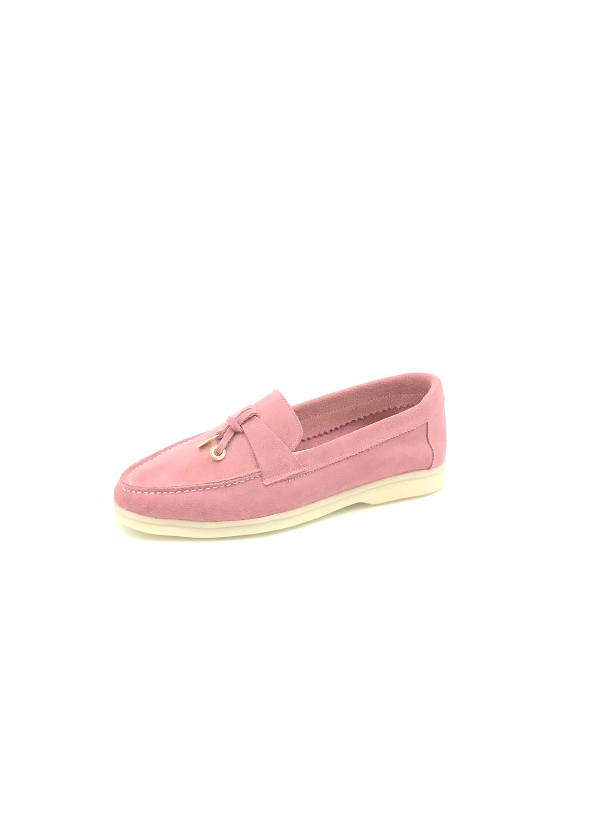 FOLO - Mocassin cuir en rose bébé